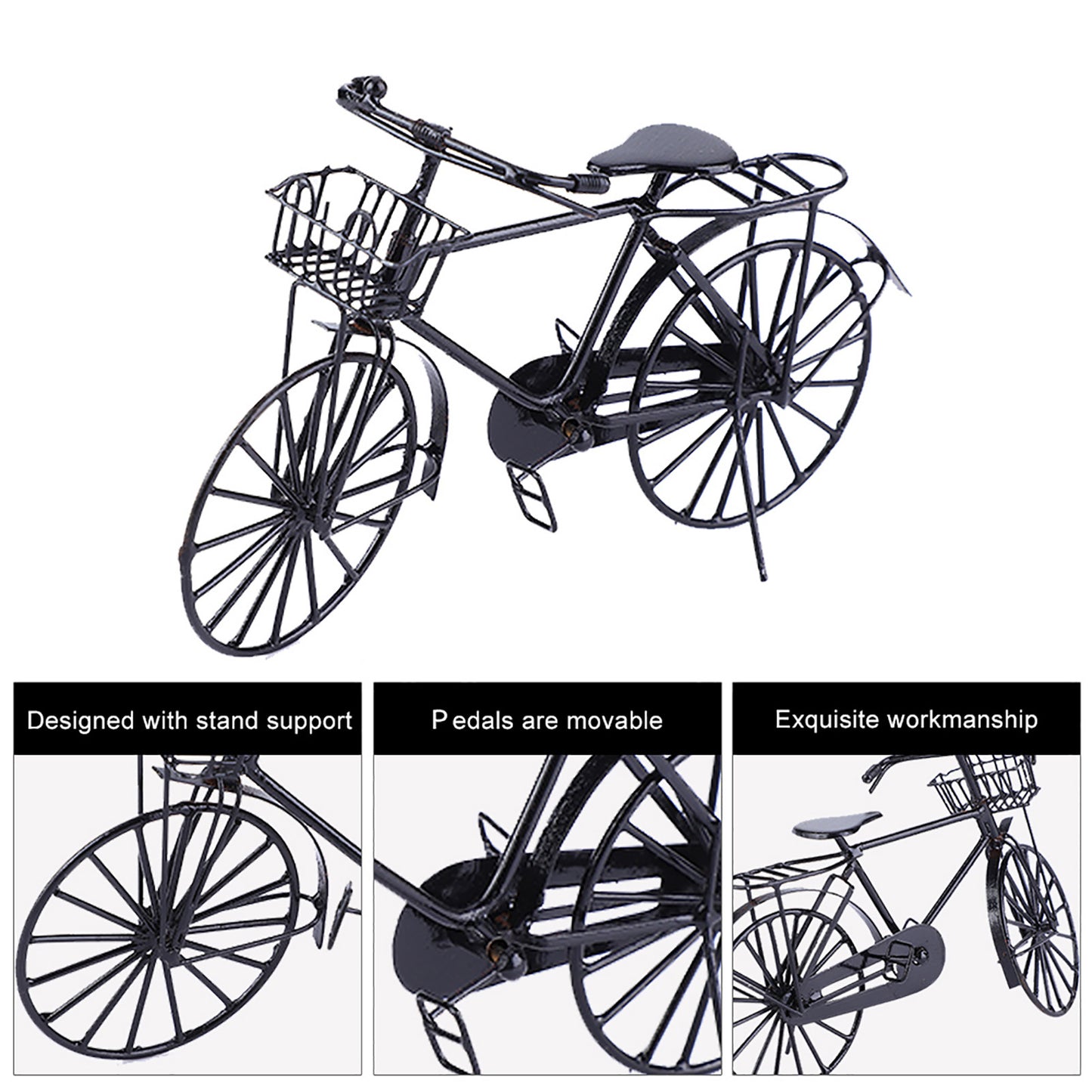 1:12 Miniature Metal Bike Bicycle Doll House Dollhouse Decoration Accessory