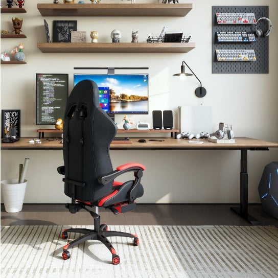 4supply Ergonomic Gaming Chair In Breathable PU Leather With High-density Foam Cushions