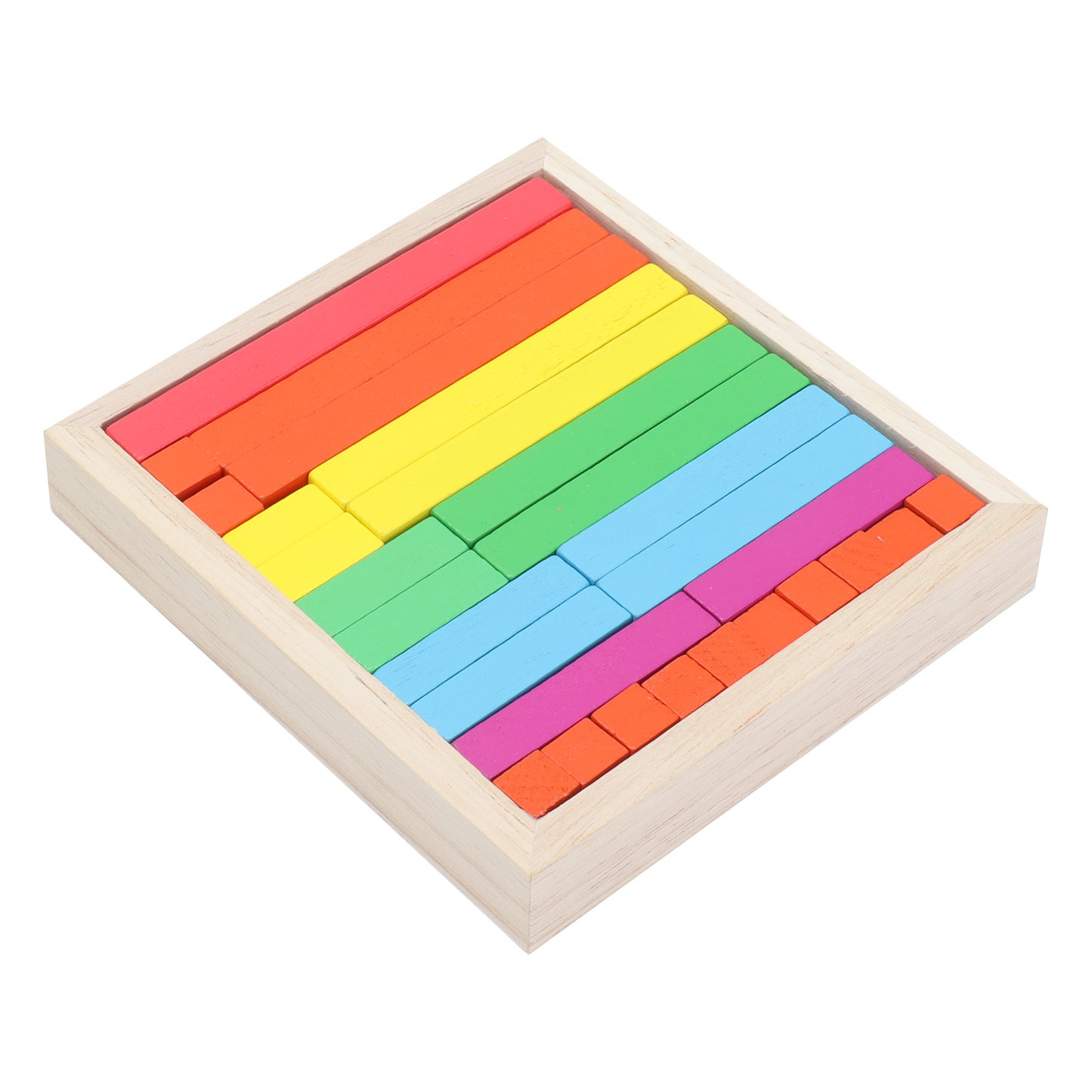 Wooden Counting Sticks Colorful Cuisenaire Rods Individual Kit for Children Counting Homeschool Supplies
