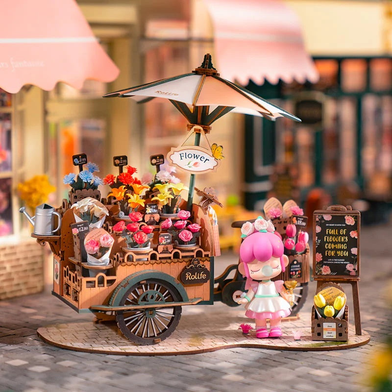Rolife Blossom Cart 3D Wooden Puzzle, Only Supports TK And Independent Website Platforms