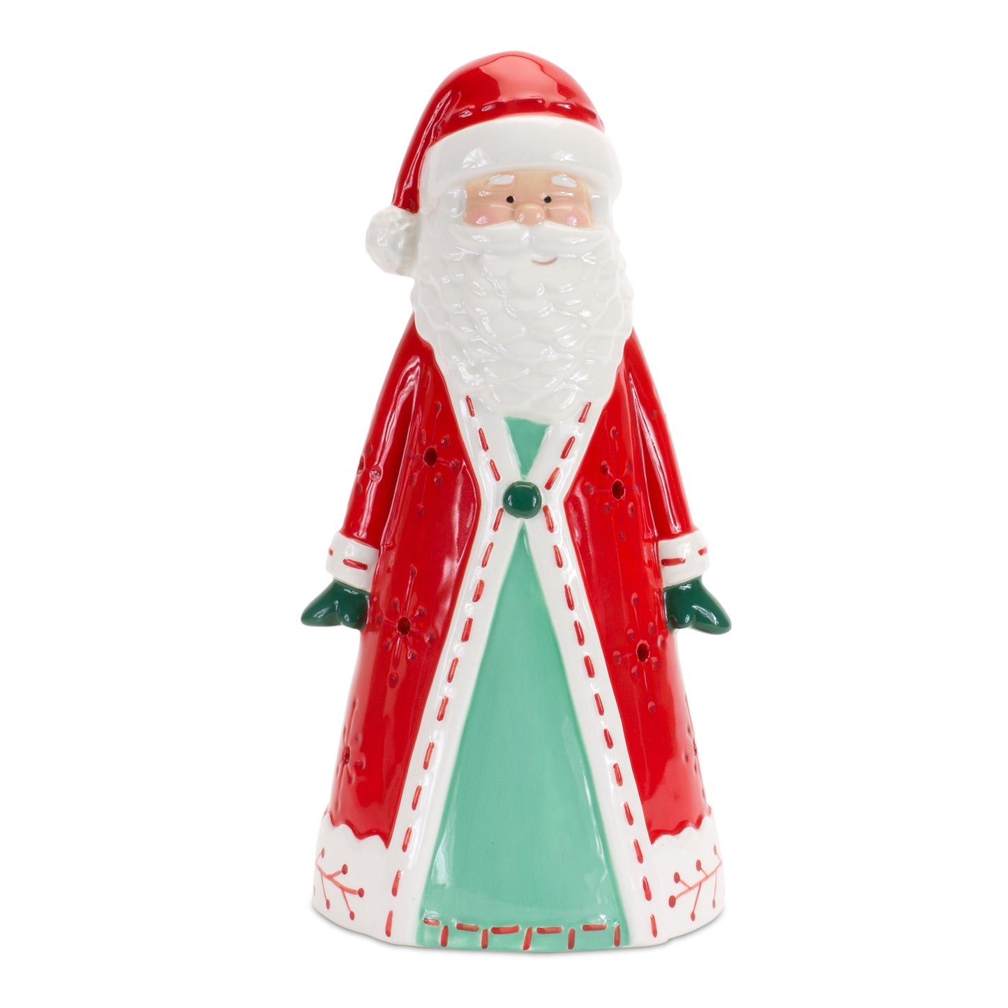 Santa Tea Light 10.25"H Clay