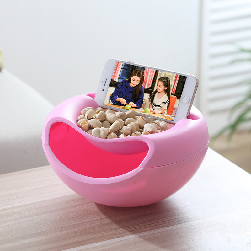 Nut Snack Bowl With Phone Holder
