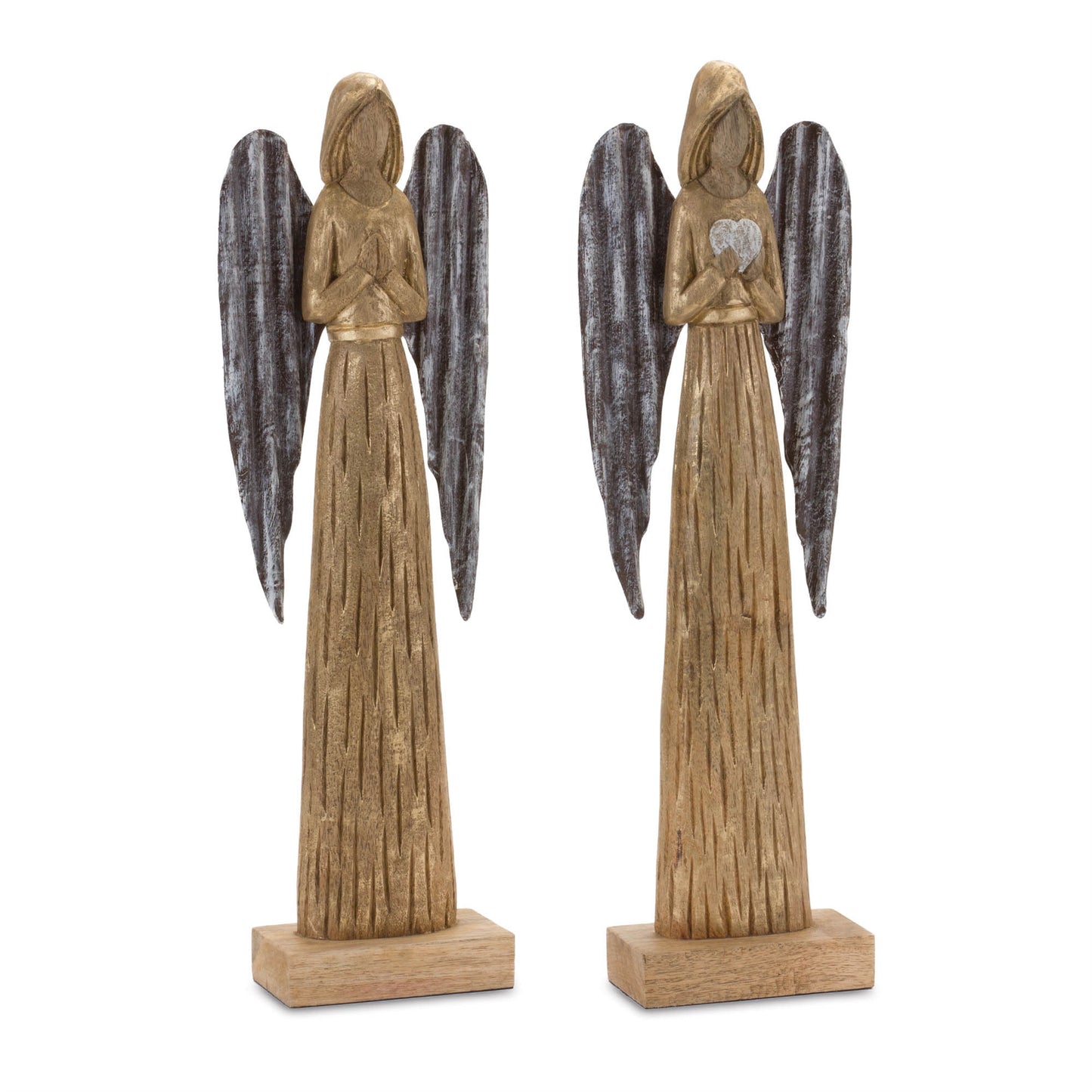 Angel (2 Asst) 22.75"H Wood/Iron