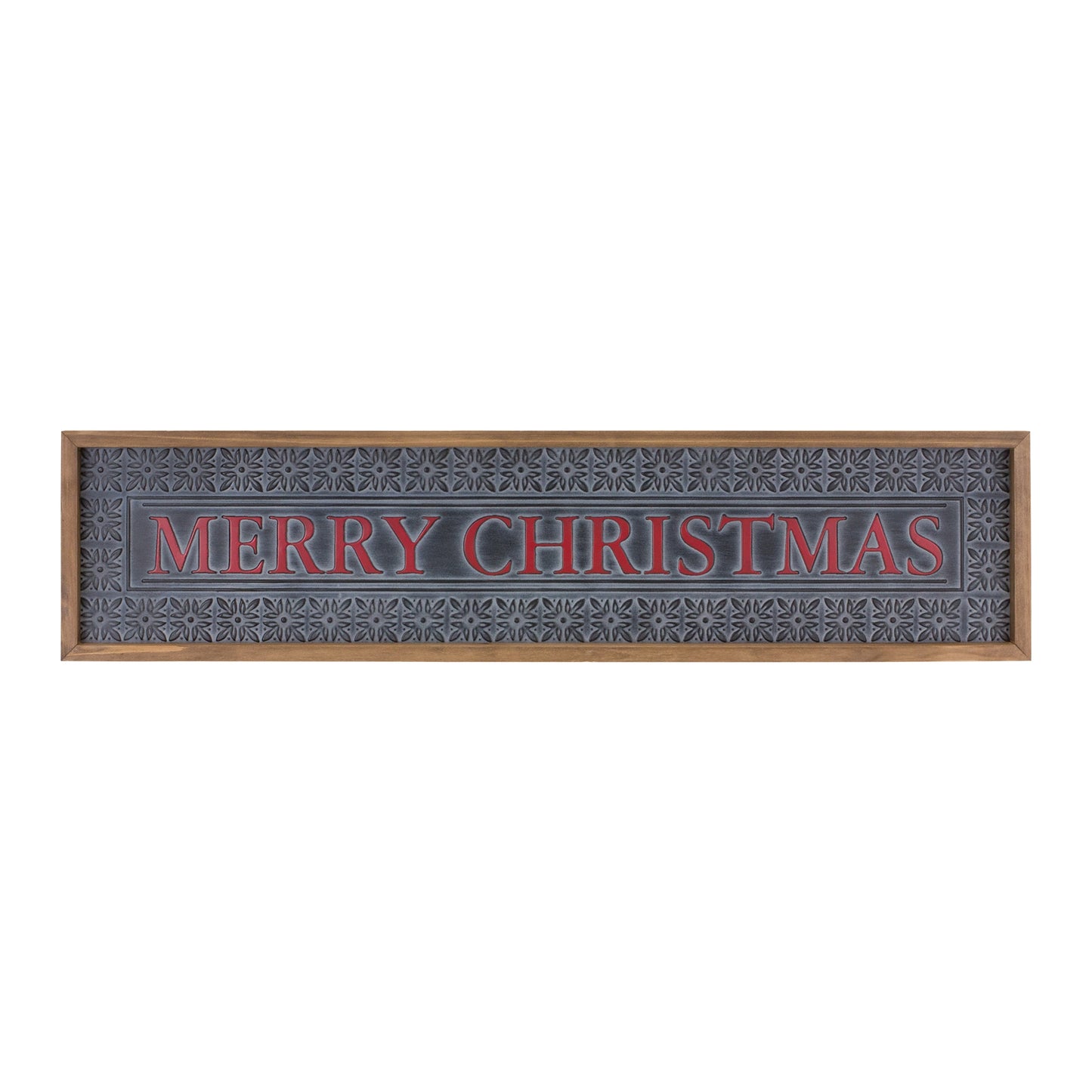 Merry Christmas Sign 34"L x 8"H Metal/Wood