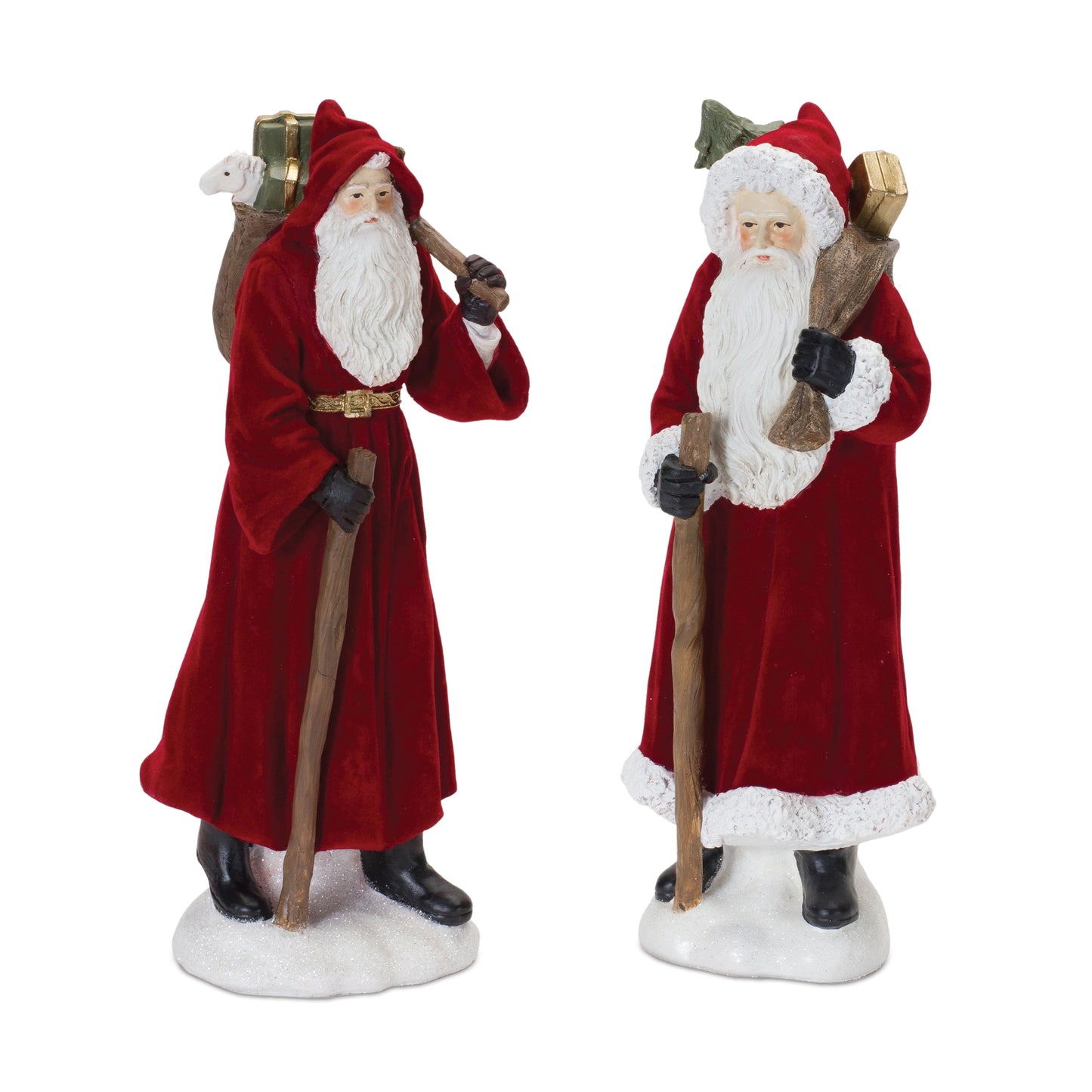 Santa (2 Asst) 12"H Resin