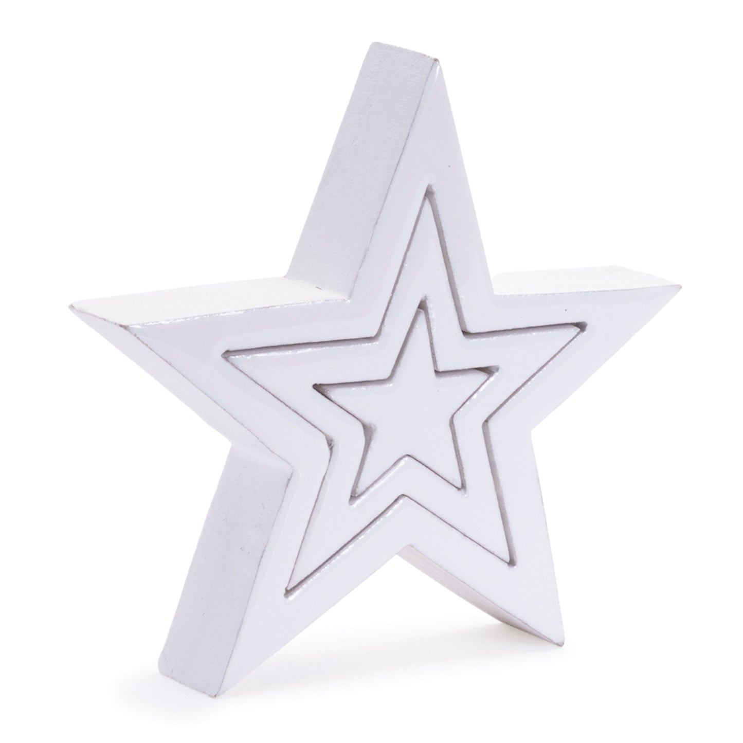 Triple Star Puzzle (Set of 2) 8"H MDF