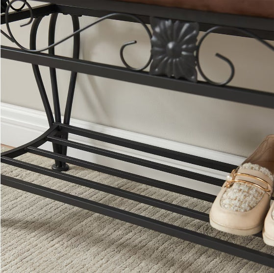 Multifunctional Upholstered Shoe Rack Bench