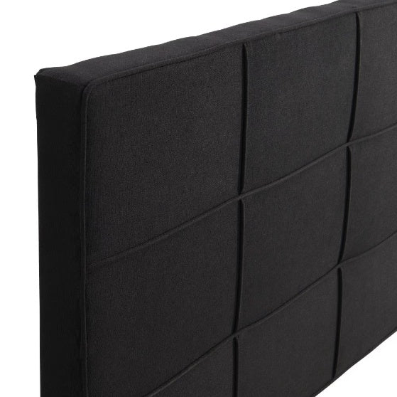 Upholstered Platform Bed Frame With Linen Headboard