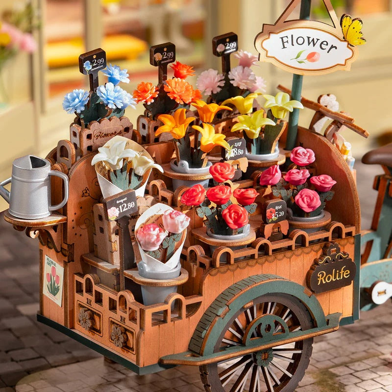 Rolife Blossom Cart 3D Wooden Puzzle, Only Supports TK And Independent Website Platforms