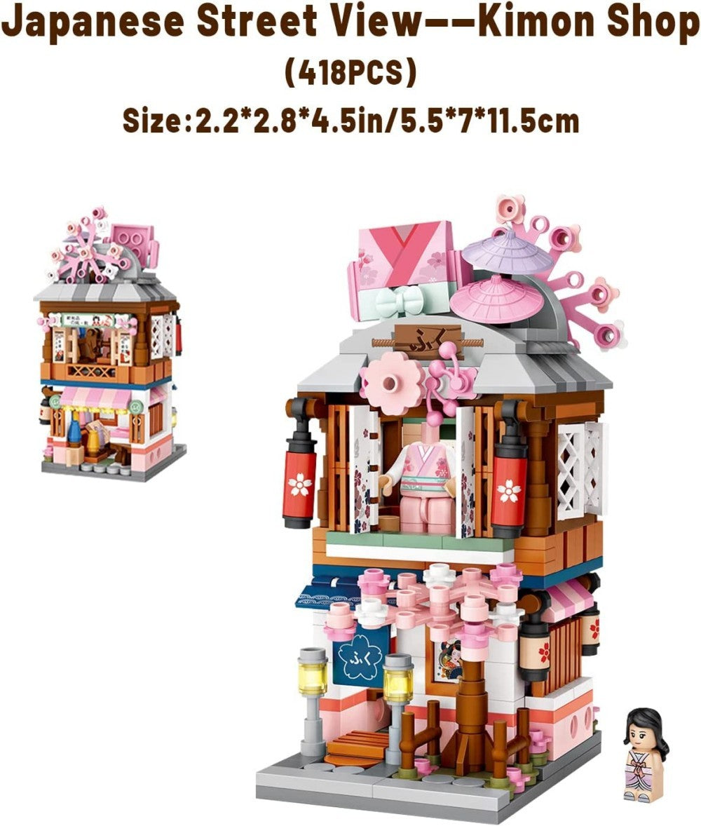 Building Blocks Set Of 4, Kids Mini Building Blocks Kit, 1608 Pieces Japanese House Building Set Gift, Suitable For Kids Girls And Boys Aged 6-12, No Shipping On Weekends