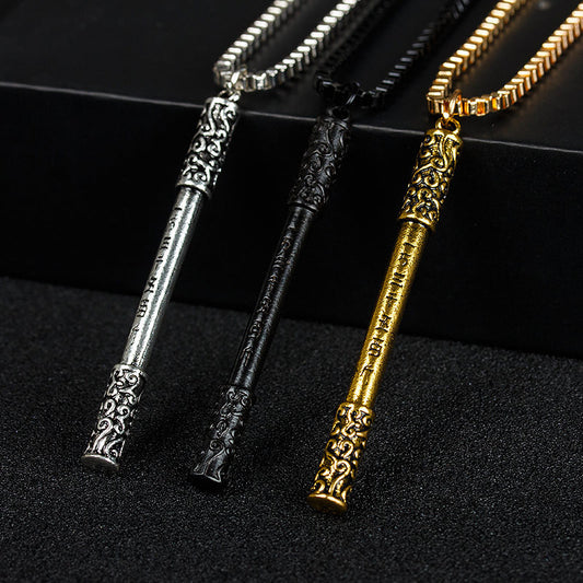 Titanium steel gold hoop necklace for couples