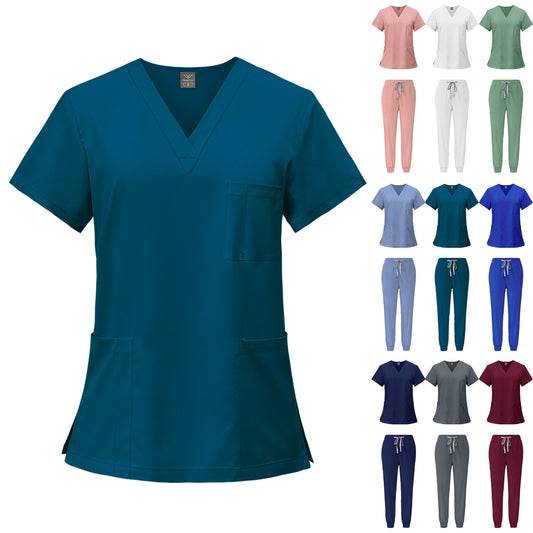 Quick-drying short-sleeved surgical gown for dental nurses and doctors