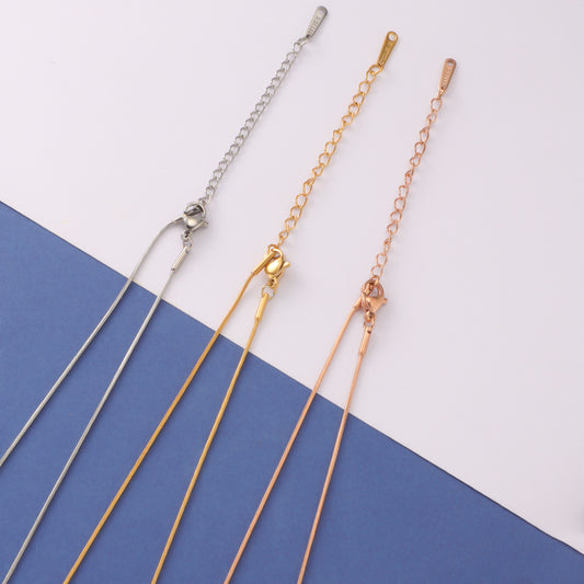 Stainless steel basic chain does not fade necklace DIY round snake bone chain jewelry chain