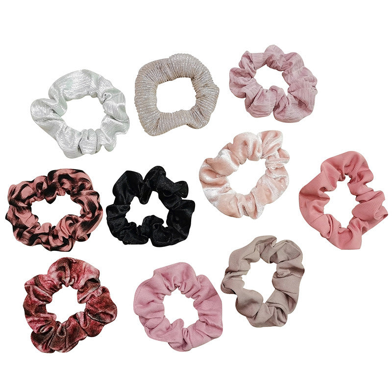 10-piece hair band set, elastic rope, rubber band hair band, fat intestine hair band
