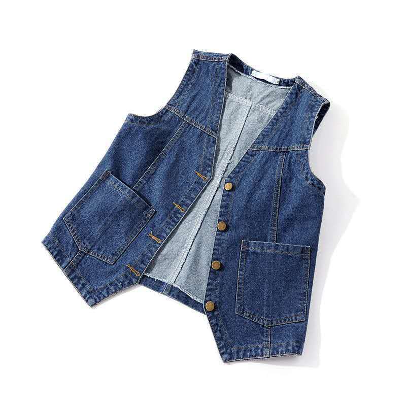 Spring and summer all-match denim vest for women