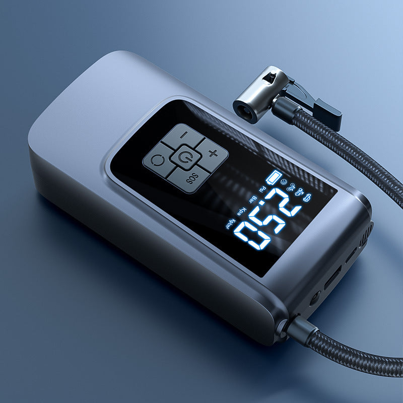 New portable car air pump intelligent digital display air pump bicycle tire basketball electric air pump cylinder