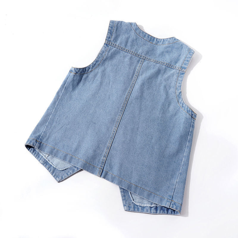 Spring and summer all-match denim vest for women