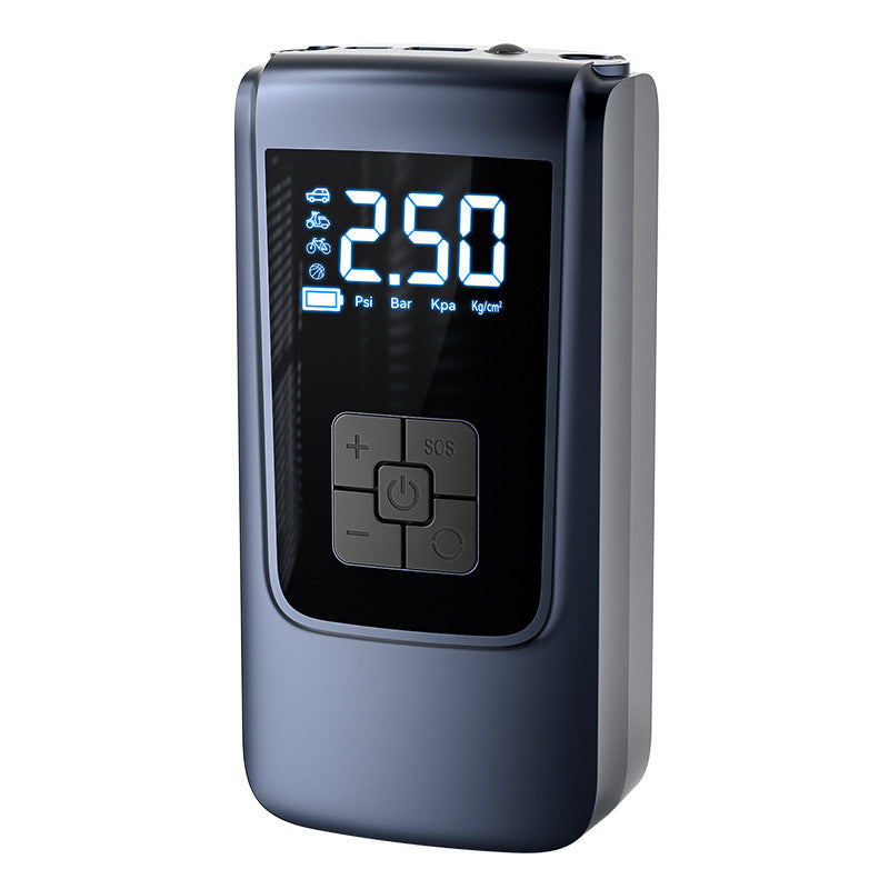 New portable car air pump intelligent digital display air pump bicycle tire basketball electric air pump cylinder