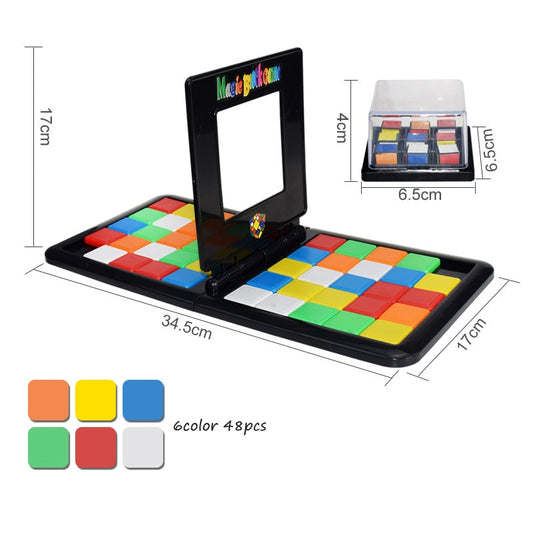 Parent-Child Interactive Colorful Battle Sport Game Puzzle Cube 3D Puzzle Race Cube Kids Adults Desktop Education Toy