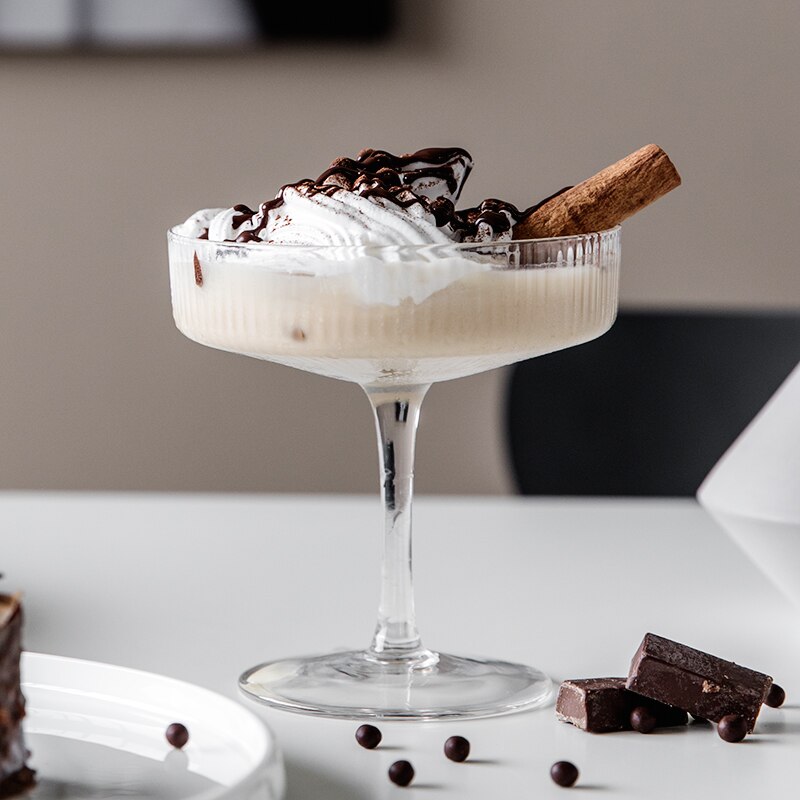 Ins Hot Nodic Style Dessert Cup Simple Cocktail Glass Goblet Dessert Cup Glass Ice Cream Bowl Cold Dish Bowls
