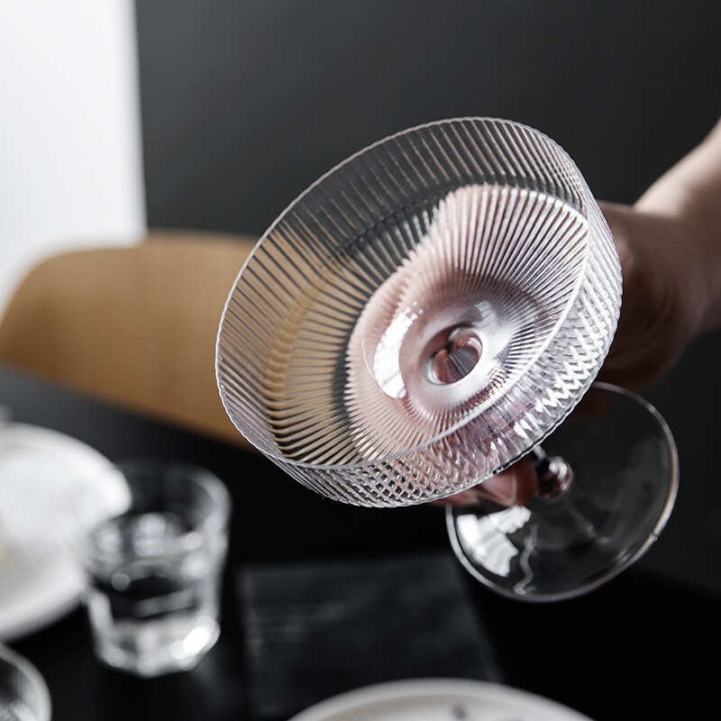 Ins Hot Nodic Style Dessert Cup Simple Cocktail Glass Goblet Dessert Cup Glass Ice Cream Bowl Cold Dish Bowls