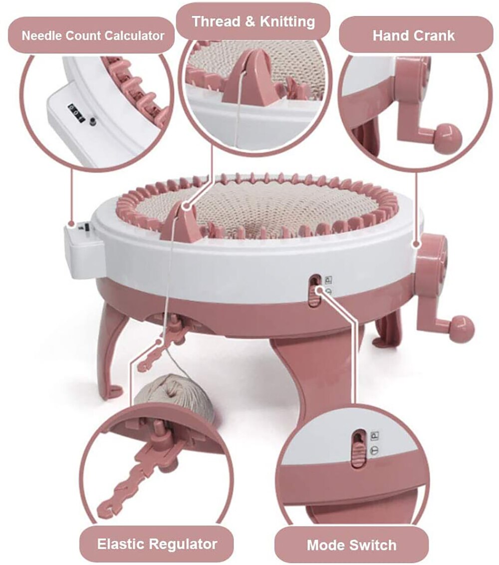 Knitting Machine 22/40 Needles Weaving Machine Manual Automatic Weaving Loom Kit Children DIY Weaving Sewing Machine