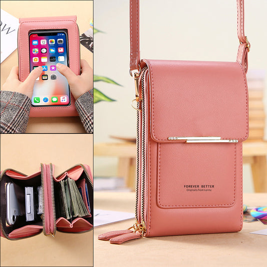 Touch screen mobile phone bag