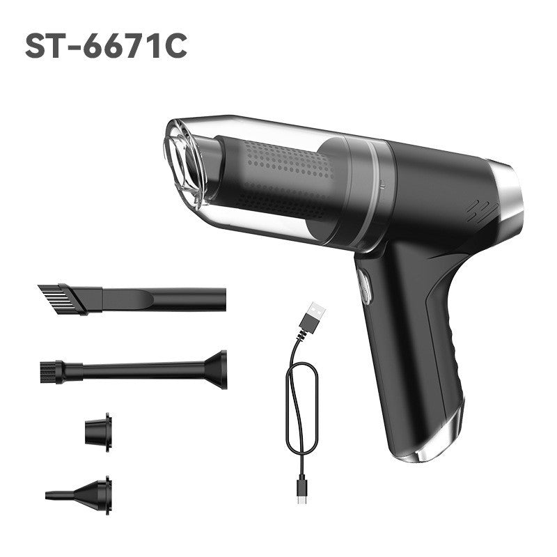 On-the-go wireless car vacuum cleaner small hand-held blow-suction dual-purpose locomotive with super suction and strong car interior