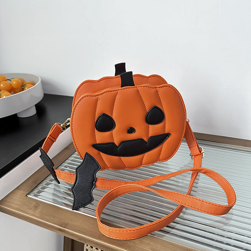 Halloween funny pumpkin bag fashionable and versatile shoulder crossbody