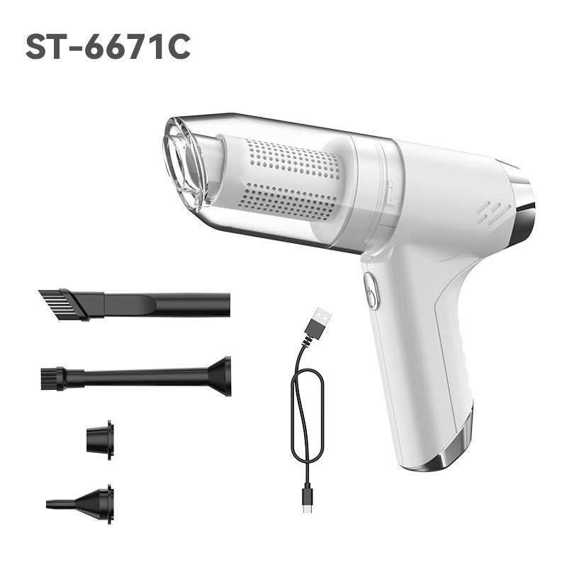 On-the-go wireless car vacuum cleaner small hand-held blow-suction dual-purpose locomotive with super suction and strong car interior