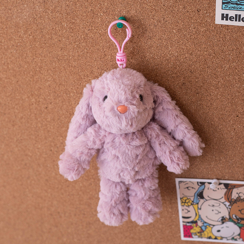 Cute plush animal pendant keychain car keychain doll pendant