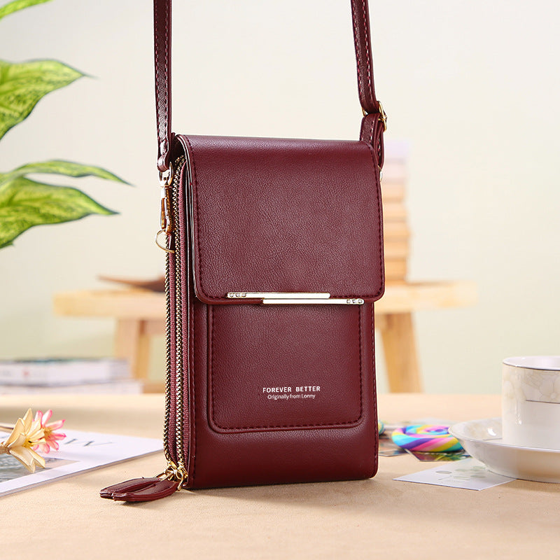Touch screen mobile phone bag