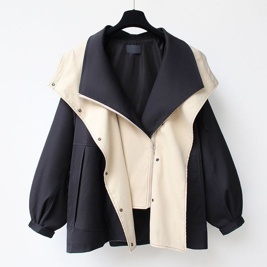Waist mid-length windbreaker 2024 new Korean style new high-end women's spring and autumn casual popular workwear jacket