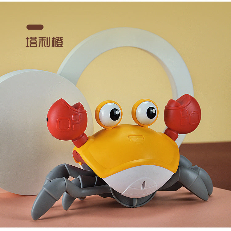 Children's induction electric crab toy rechargeable luminous music baby crawling and running away Crab