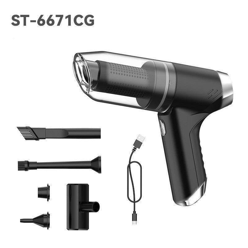 On-the-go wireless car vacuum cleaner small hand-held blow-suction dual-purpose locomotive with super suction and strong car interior