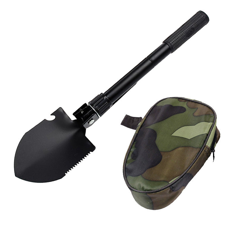 Outdoor folding engineering shovel, multifunctional engineering shovel, camping supplies tool survival equipment Prepare to dig for earthworms