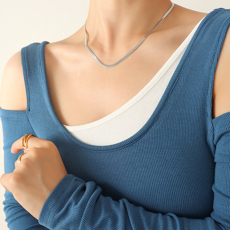 Bone chain niche design hot girl necklace bracelet jewelry