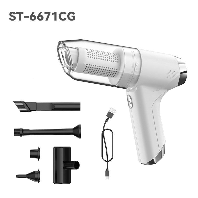 On-the-go wireless car vacuum cleaner small hand-held blow-suction dual-purpose locomotive with super suction and strong car interior