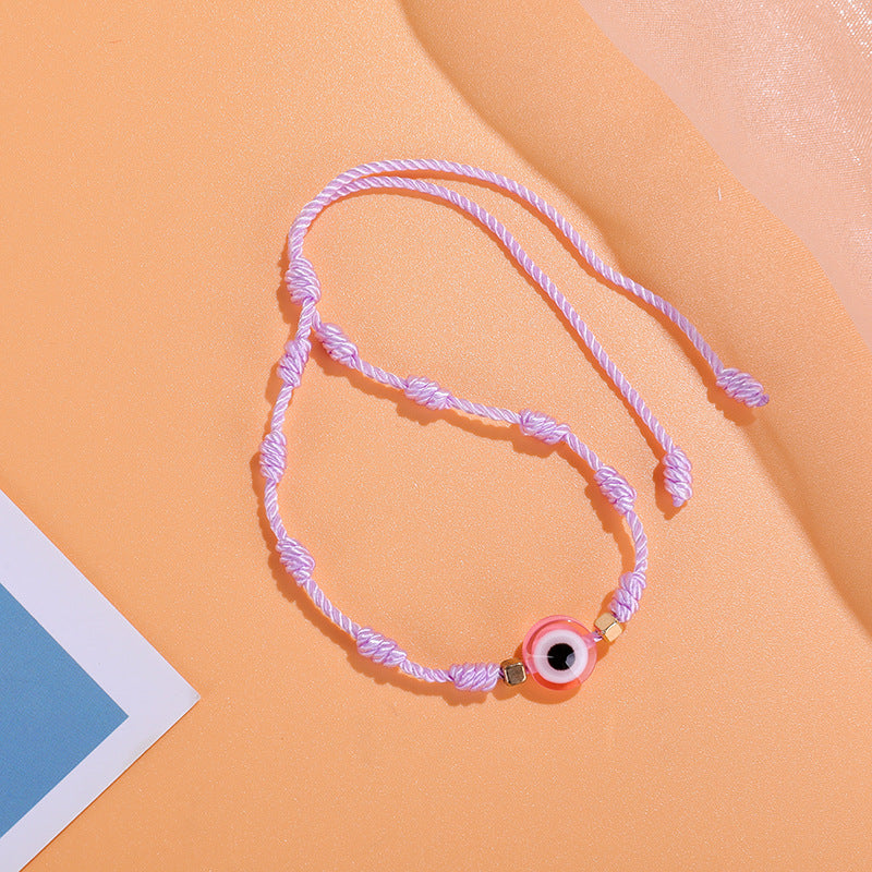Braided devil eye bracelet hand-knotted bracelet