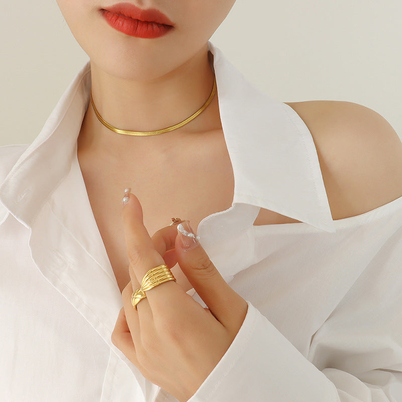 Bone chain niche design hot girl necklace bracelet jewelry