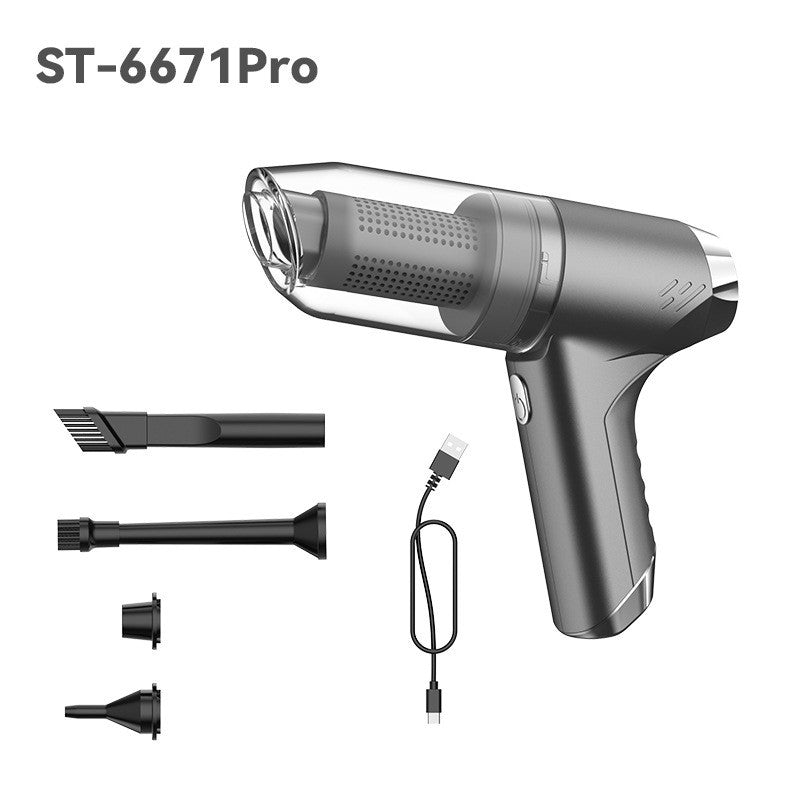On-the-go wireless car vacuum cleaner small hand-held blow-suction dual-purpose locomotive with super suction and strong car interior