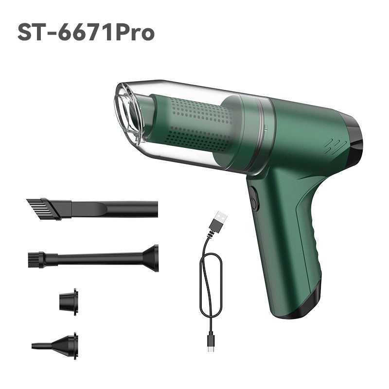 On-the-go wireless car vacuum cleaner small hand-held blow-suction dual-purpose locomotive with super suction and strong car interior
