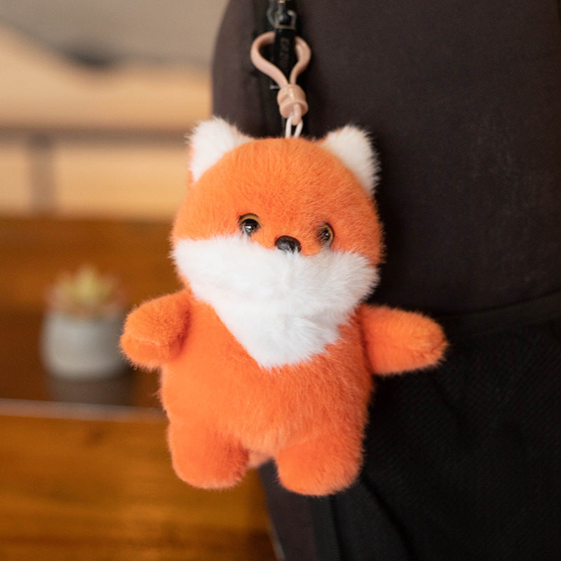 Cute plush animal pendant keychain car keychain doll pendant