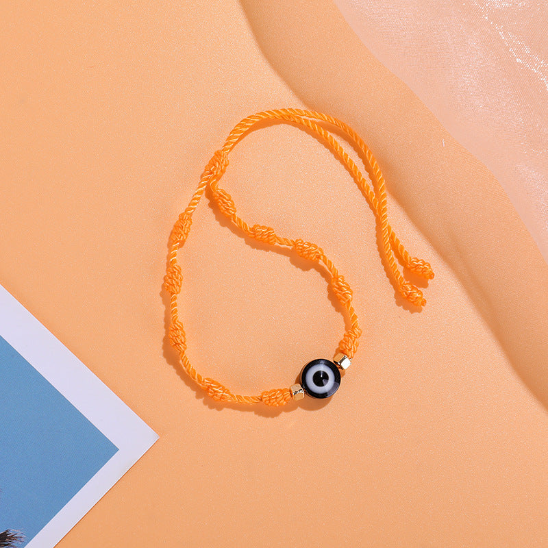Braided devil eye bracelet hand-knotted bracelet