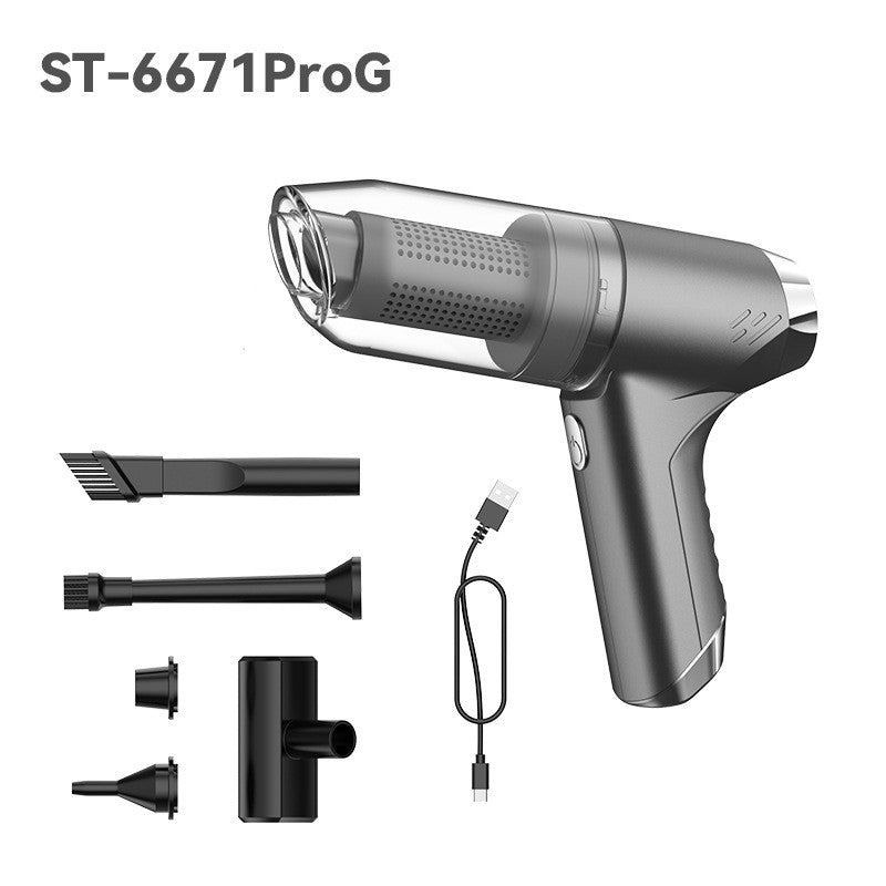 On-the-go wireless car vacuum cleaner small hand-held blow-suction dual-purpose locomotive with super suction and strong car interior