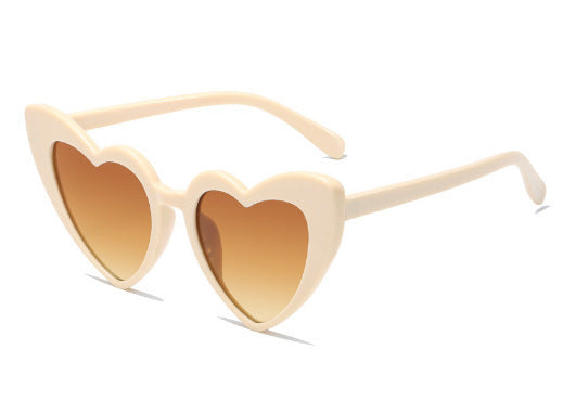 Love heart sunglasses sun protection peach heart glasses UV400