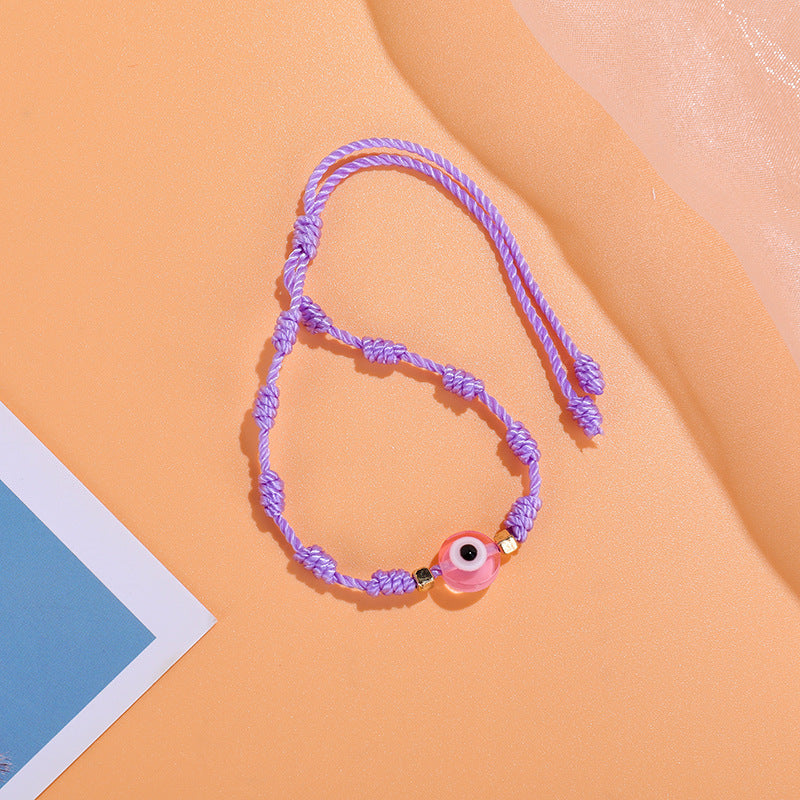 Braided devil eye bracelet hand-knotted bracelet