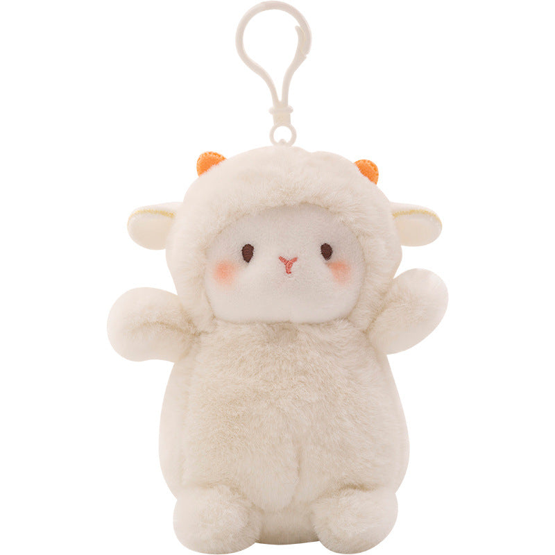 Cute plush animal pendant keychain car keychain doll pendant