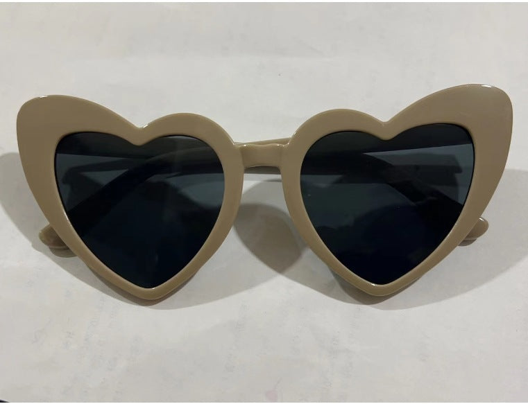 Love heart sunglasses sun protection peach heart glasses UV400