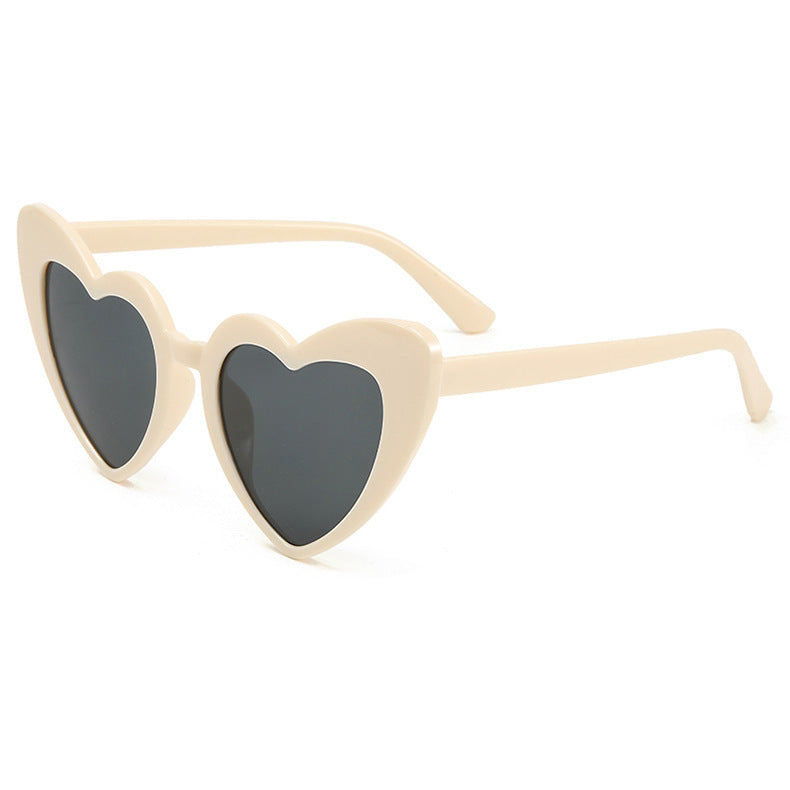 Love heart sunglasses sun protection peach heart glasses UV400